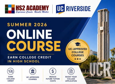 2026 UCR/HS2  Online Summer College Credit Courses