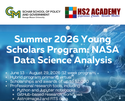 NASA Data Science Analysis and Scholarly Research Paper Writing Summer 2026 Young Scholars Program