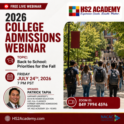 Summer Webinar Series: Admissions Priorities for the Fall